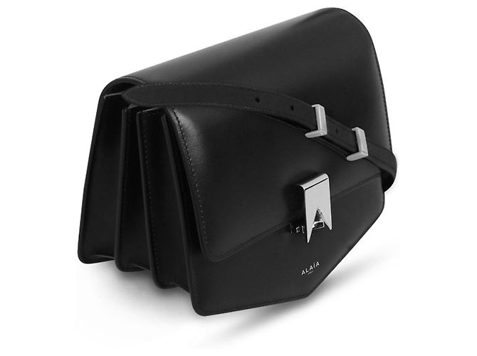 Borsa Alaïa Papa in pelle nera Nero - vista 3