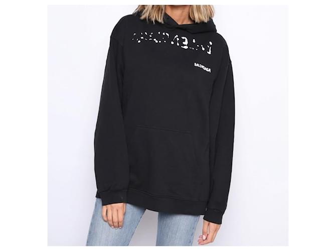 Balenciaga M Kapuzenpullover Schwarz - Ansicht 2