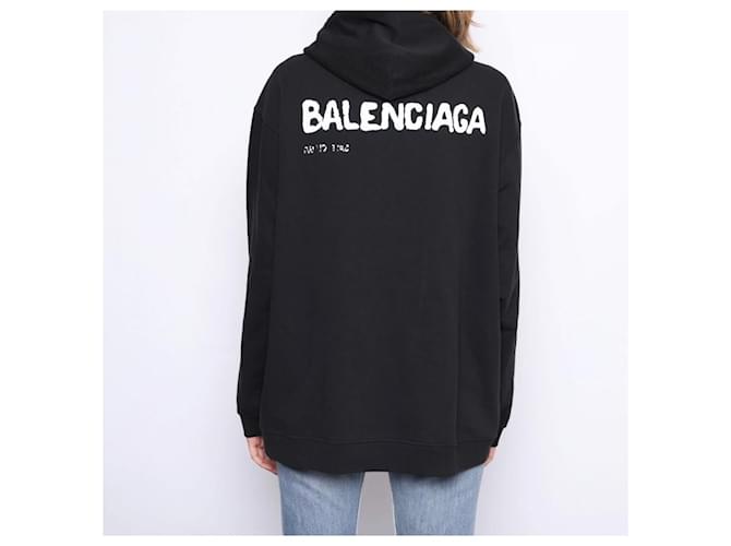Balenciaga M Kapuzenpullover Schwarz - Ansicht 3