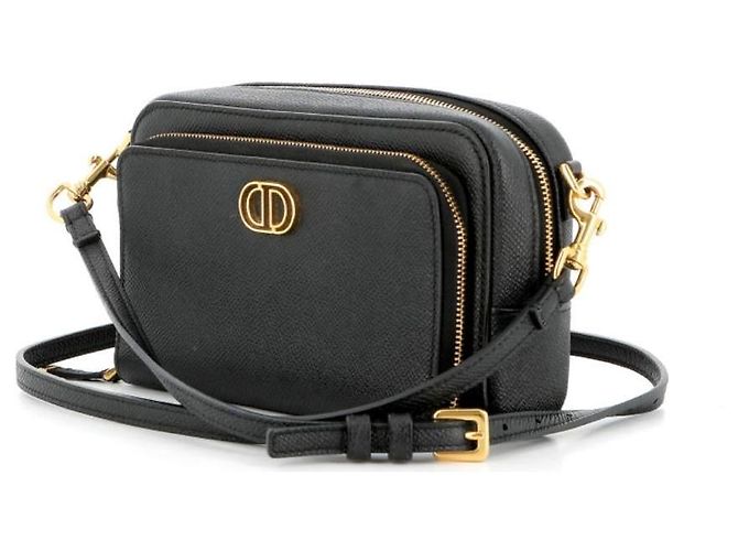 Borsa Dior Caro in pelle caviar nera Nero - vista 2