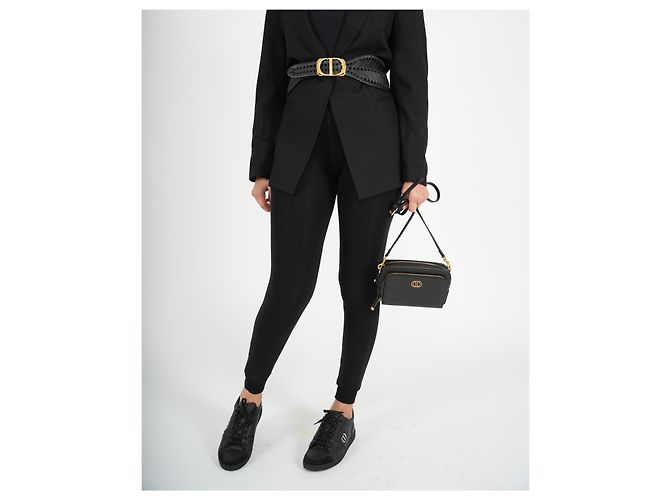 Borsa Dior Caro in pelle caviar nera Nero - vista 7