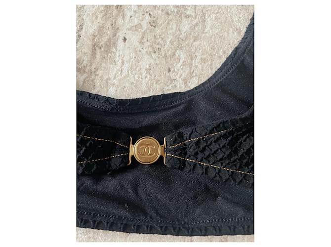 Top de bikini Chanel negro 36 - vista 4