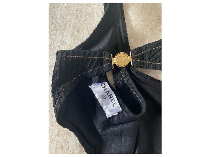 Top de bikini Chanel negro 36 - vista 5