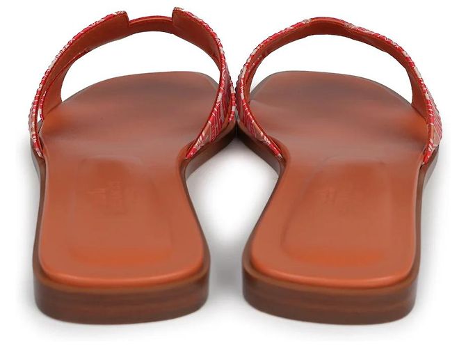 Hermès Oran Mules 38 Rot - Ansicht 6