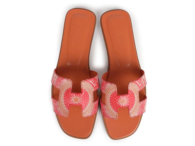 Hermès Oran Mules 38 Rot - Ansicht 7