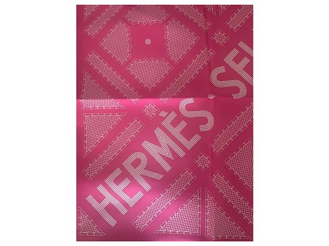 Hermès Gavroche 45 Seidentuch Rosa Pink - Ansicht 2