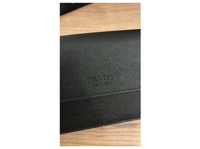 Pochette cintura Prada in pelle Saffiano nera Nero - vista 5