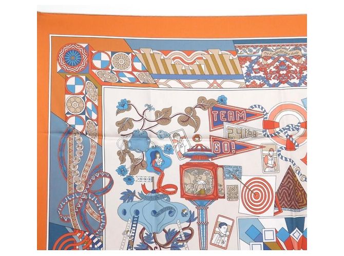 Hermès Seidentuch Square 90 Orange - vista 3