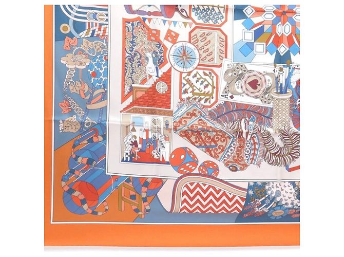 Hermès Seidentuch Square 90 Orange - vista 4