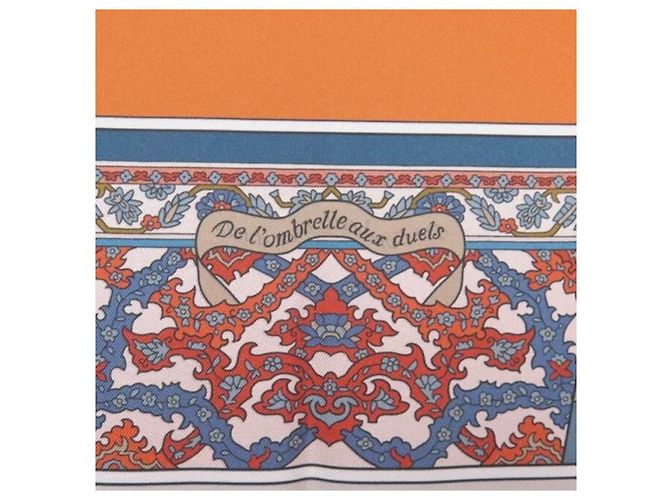 Hermès Seidentuch Square 90 Orange - vista 9