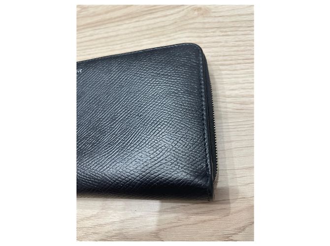 Céline Black Grained Leather Wallet - view 3