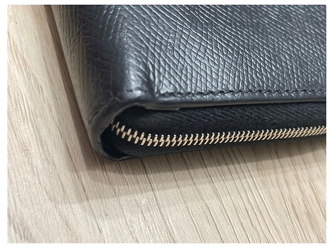 Céline Black Grained Leather Wallet - view 4