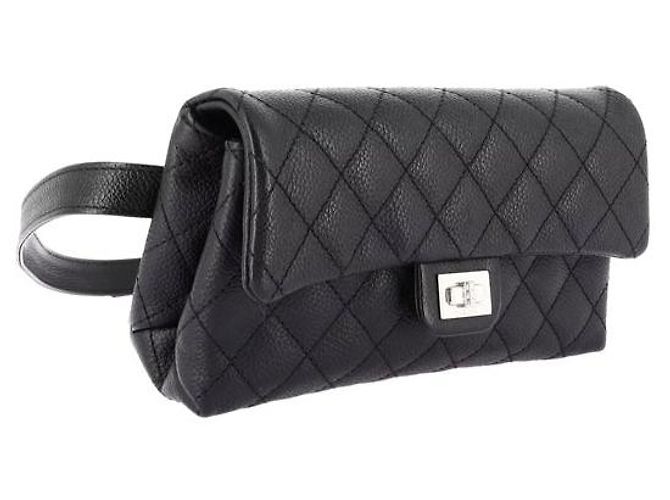 Borsa a cintura Chanel in pelle nera Nero - vista 3