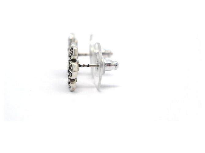 Chanel Ohrringe Blatt Silbermetall Cc - Ansicht 3