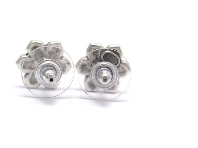 Chanel Ohrringe Blatt Silbermetall Cc - Ansicht 4