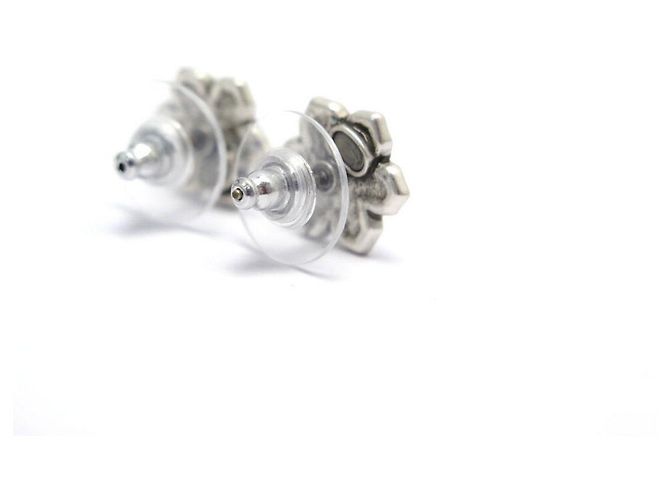 Chanel Ohrringe Blatt Silbermetall Cc - Ansicht 5