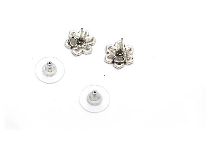 Chanel Ohrringe Blatt Silbermetall Cc - Ansicht 6
