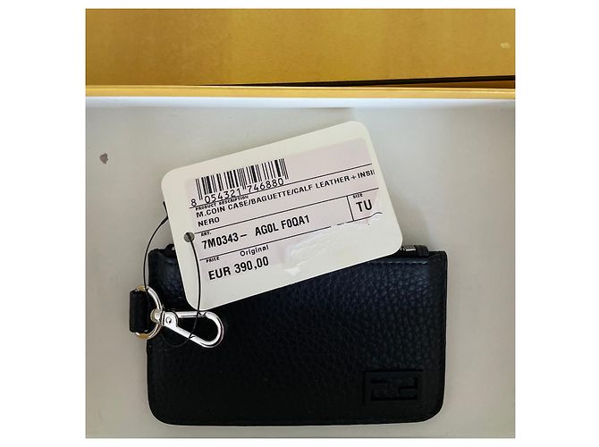 Fendi Baguette purse black grained leather - view 5