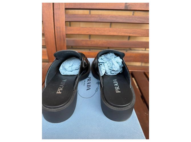 Mocasines de chocolate Prada 38 Negro - vista 6