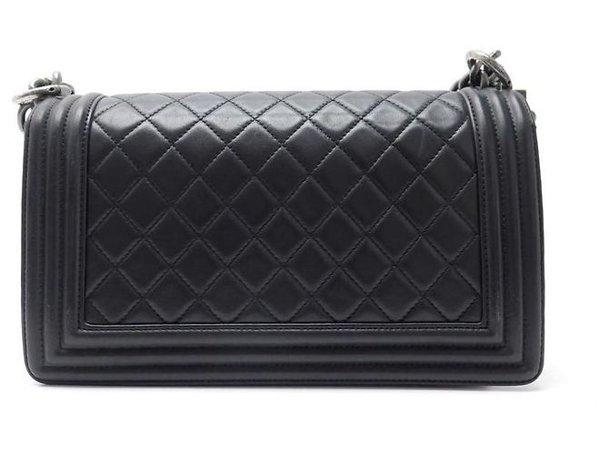 Borsa in pelle nera Chanel Boy Classic Nero - vista 3