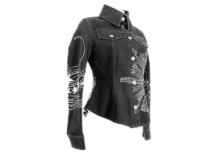 Chanel Denim-Anthrazitjacke Grau - Ansicht 3