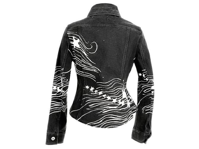 Chanel Denim-Anthrazitjacke Grau - Ansicht 4