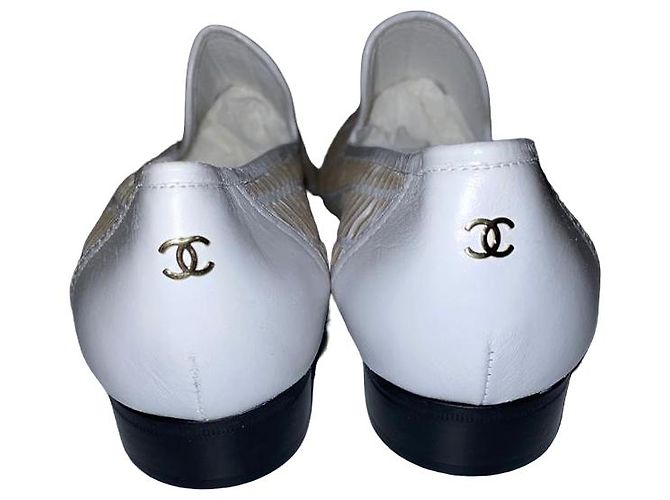 Mocasines Chanel 40 Blanco - vista 3