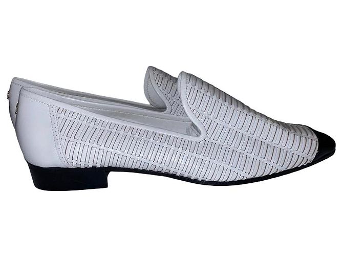 Mocasines Chanel 40 Blanco - vista 4