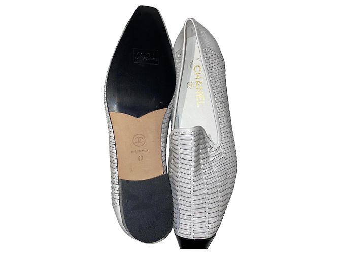 Mocasines Chanel 40 Blanco - vista 5
