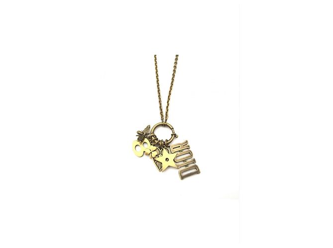 Collana charm Dior metallo dorato 70cm D'oro - vista 2