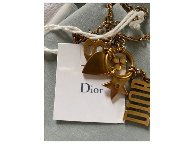 Collana charm Dior metallo dorato 70cm D'oro - vista 3