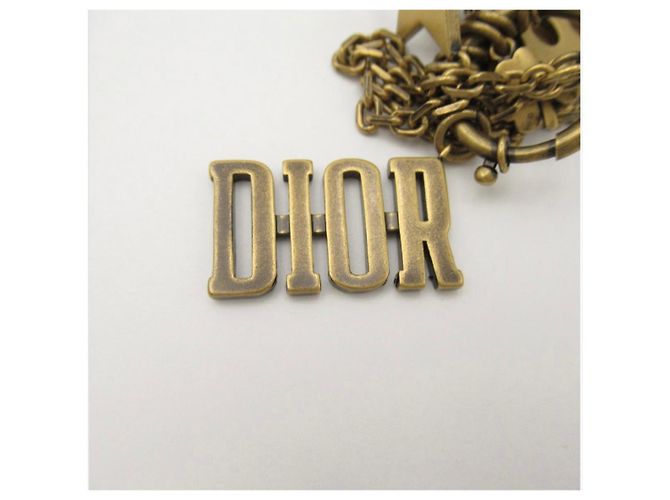 Collana charm Dior metallo dorato 70cm D'oro - vista 4