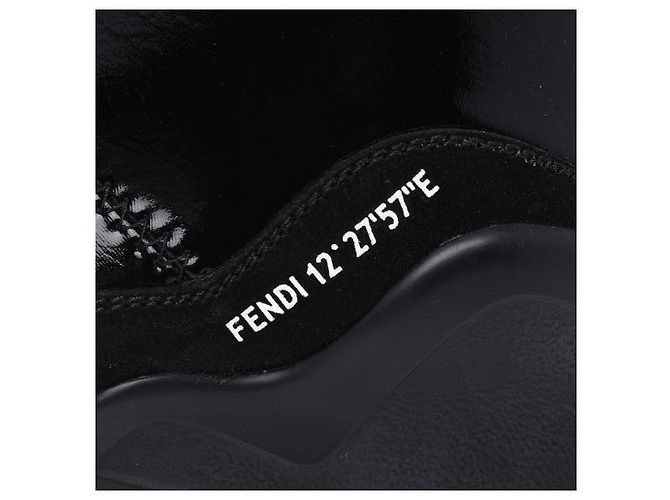 Fendi Sneaker aus schwarzem Lackleder 37 - Ansicht 3