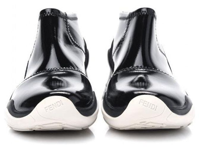 Fendi Sneaker aus schwarzem Lackleder 37 - Ansicht 5