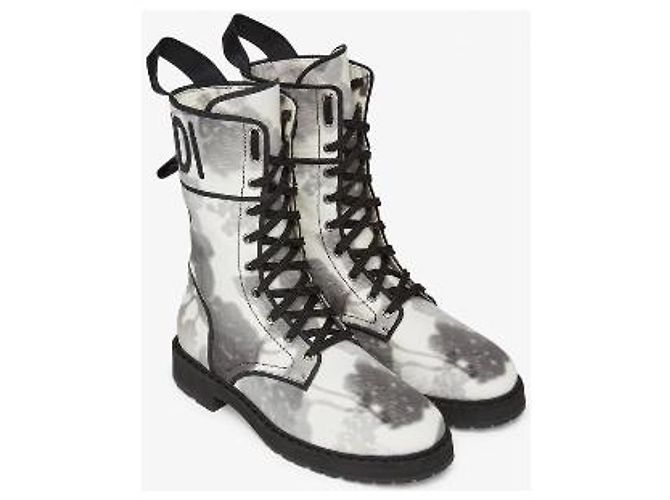 Fendi Tie-Dye Canvas Stiefeletten Weiß 36 - Ansicht 4