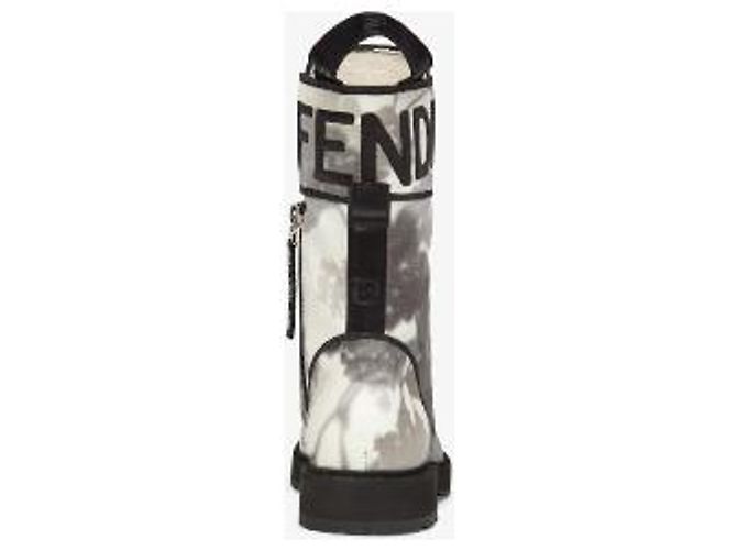 Fendi Tie-Dye Canvas Stiefeletten Weiß 36 - Ansicht 6