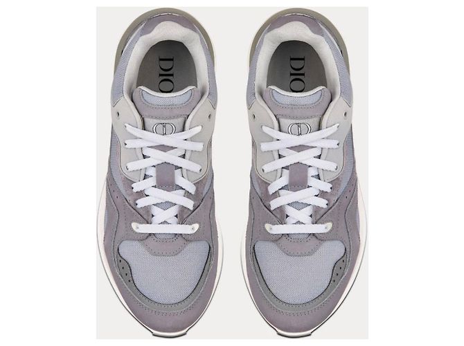 Baskets Dior en daim gris taille 41 - vue 2