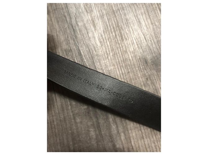 Dior Caro CD Loop Gürtel aus schwarzem Leder Größe 70 - Ansicht 5