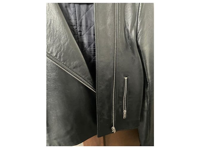 Céline Celine Leder Perfecto-Jacke Schwarz - Ansicht 2