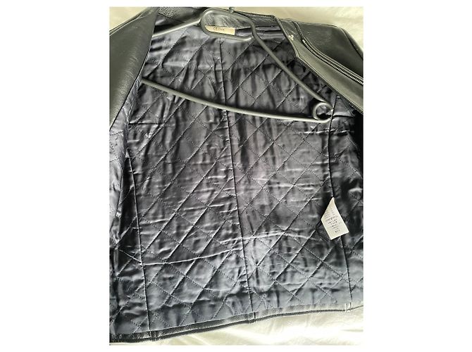 Céline Celine Leder Perfecto-Jacke Schwarz - Ansicht 5