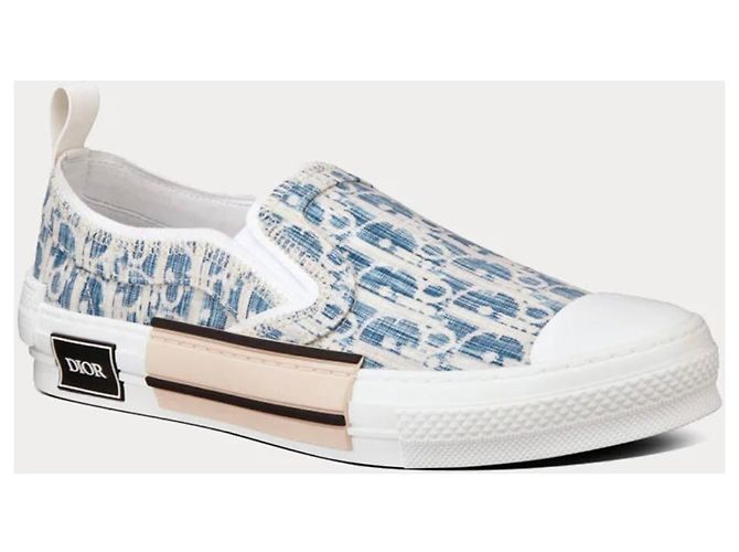 Sneakers slip-on Dior Kasuri Jacquard B23 38 Blu - vista 2