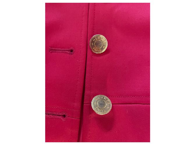 Hermès Red Wool Blazer Size 38 - view 5