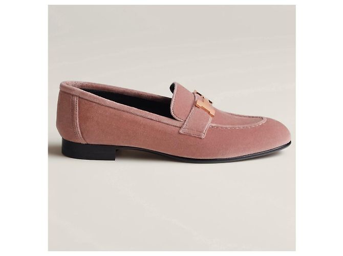 Mocassini Hermès modello Parigi 37.5 Rosa - vista 2