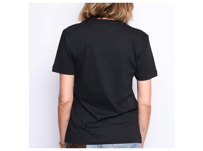 Camiseta Fendi negra de algodón con maxi logo Negro - vista 4
