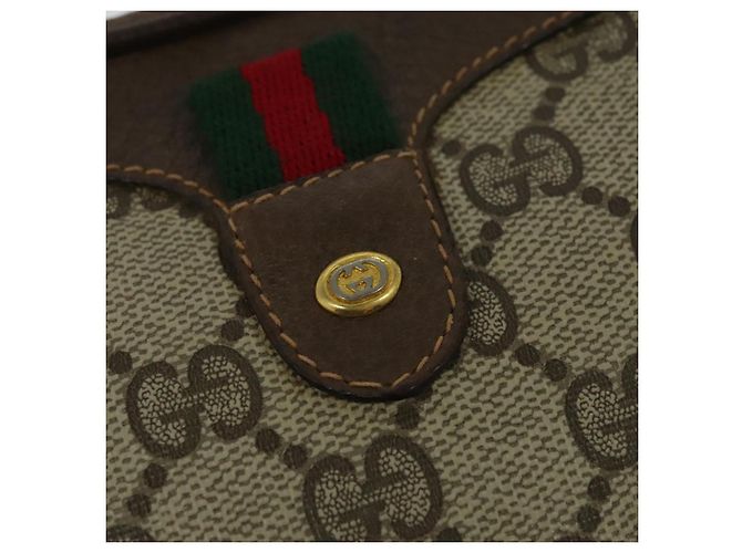 GUCCI GG Supreme Web Sherry Line Borsa a Spalla PVC Beige 89 02 066 Auth nb440 - vista 14