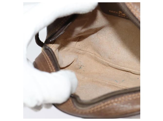 GUCCI GG Supreme Web Sherry Line Borsa a Spalla PVC Beige 89 02 066 Auth nb440 - vista 18