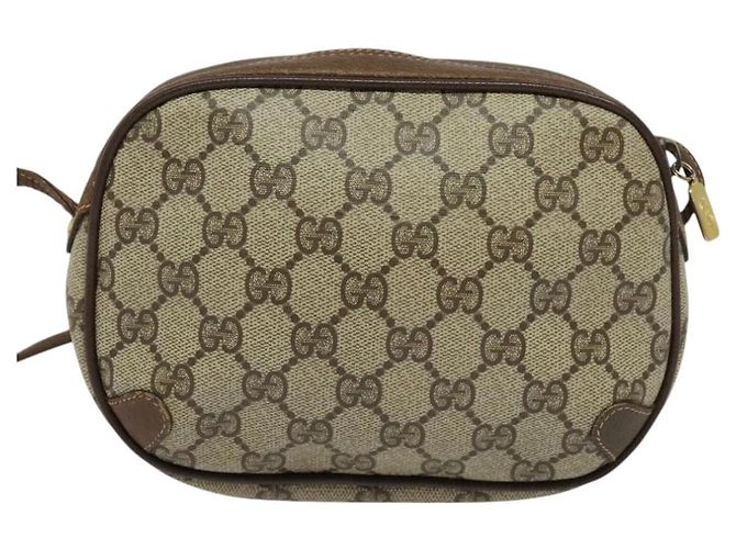 GUCCI GG Supreme Web Sherry Line Borsa a Spalla PVC Beige 89 02 066 Auth nb440 - vista 3