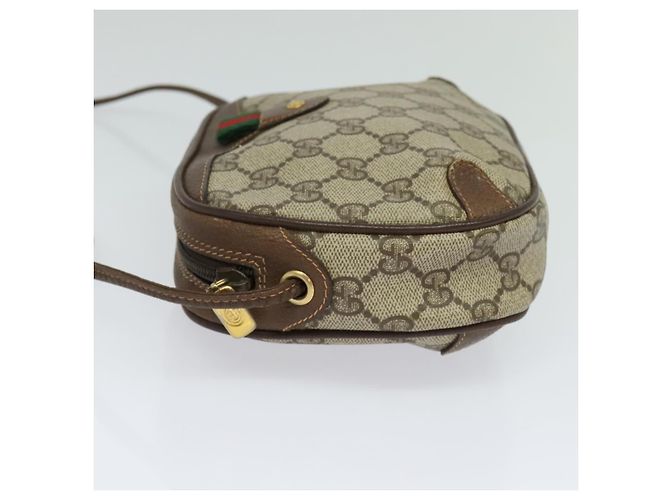 GUCCI GG Supreme Web Sherry Line Borsa a Spalla PVC Beige 89 02 066 Auth nb440 - vista 4