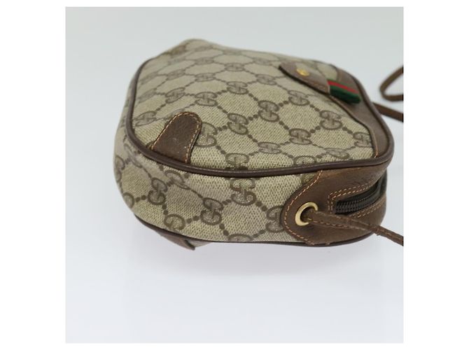 GUCCI GG Supreme Web Sherry Line Borsa a Spalla PVC Beige 89 02 066 Auth nb440 - vista 5