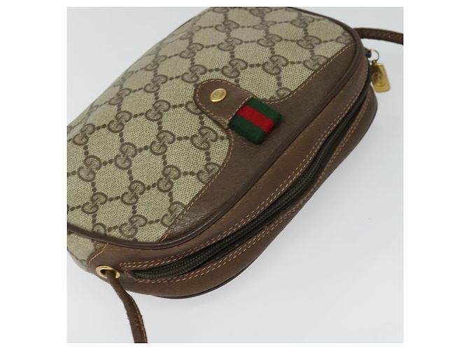 GUCCI GG Supreme Web Sherry Line Borsa a Spalla PVC Beige 89 02 066 Auth nb440 - vista 6